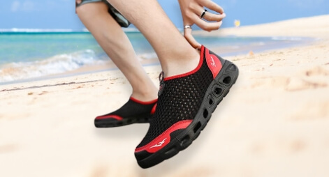 Breathability and Drainage System on Shoes For Running On The Beach